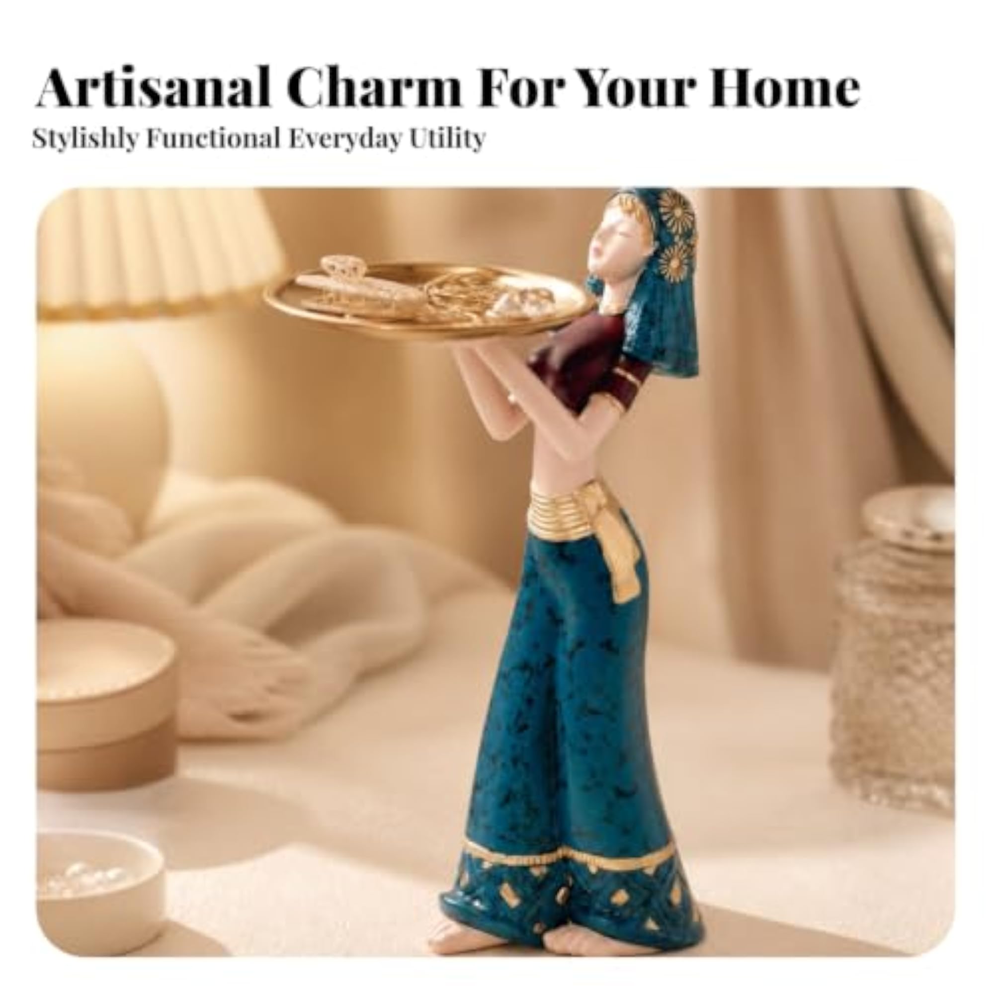 Sculptural Statue with Holding Tray